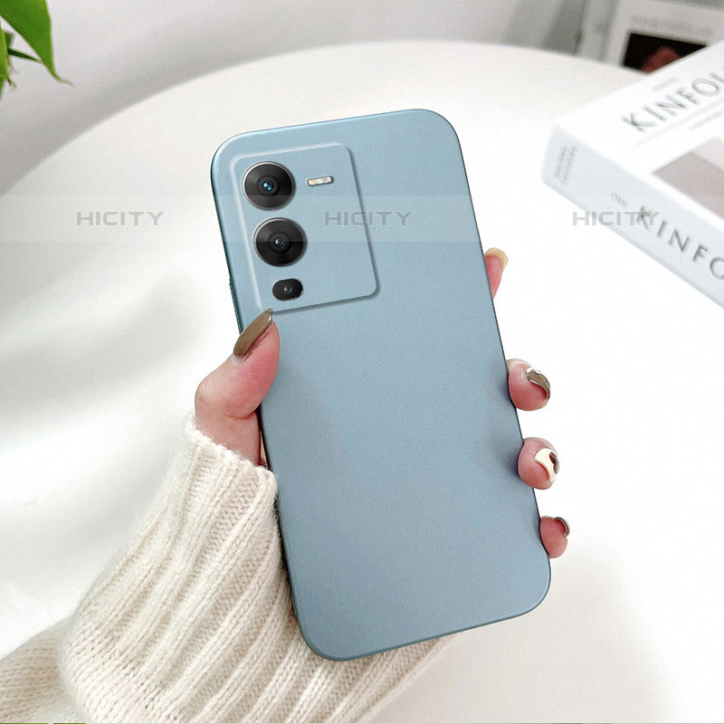 Coque Plastique Rigide Etui Housse Mat YK2 pour Vivo V25 Pro 5G Bleu Ciel Plus