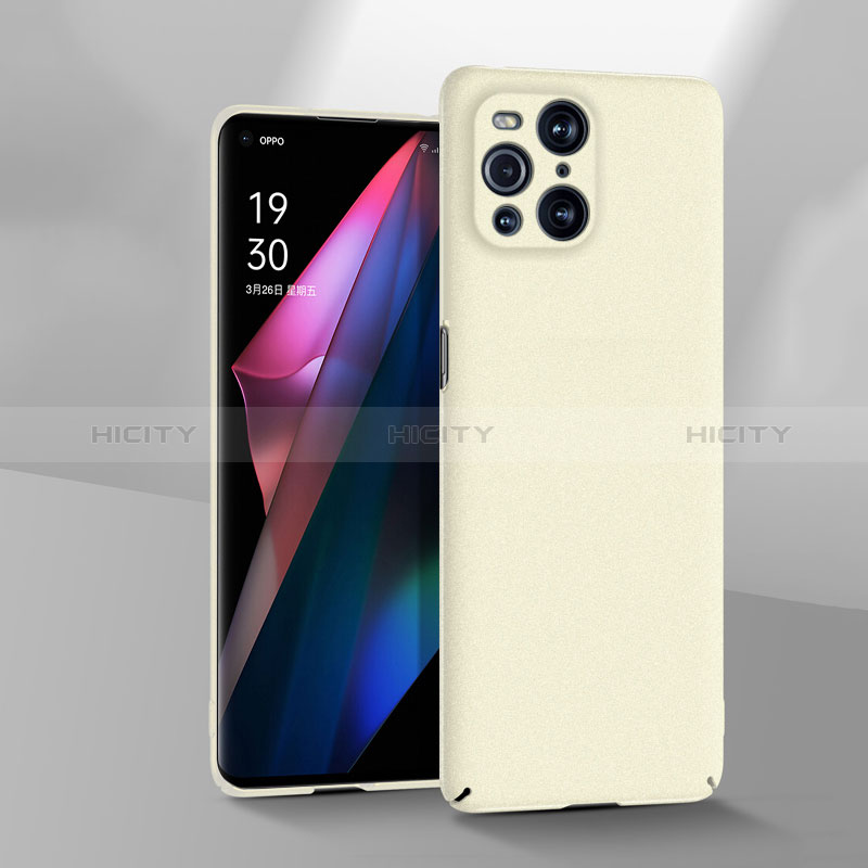 Coque Plastique Rigide Etui Housse Mat YK3 pour Oppo Find X3 5G Blanc Plus