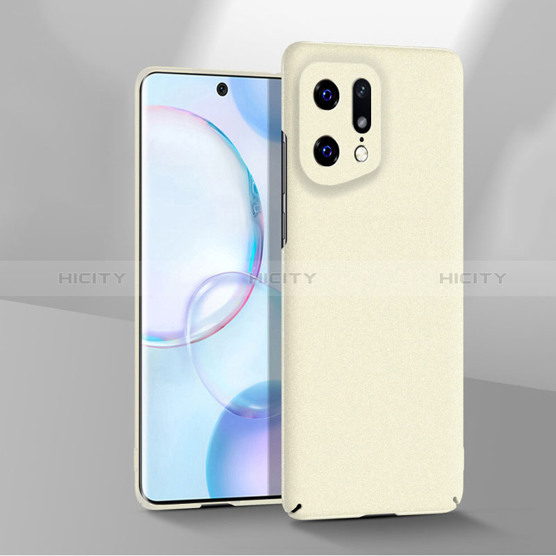 Coque Plastique Rigide Etui Housse Mat YK3 pour Oppo Find X5 5G Blanc Plus