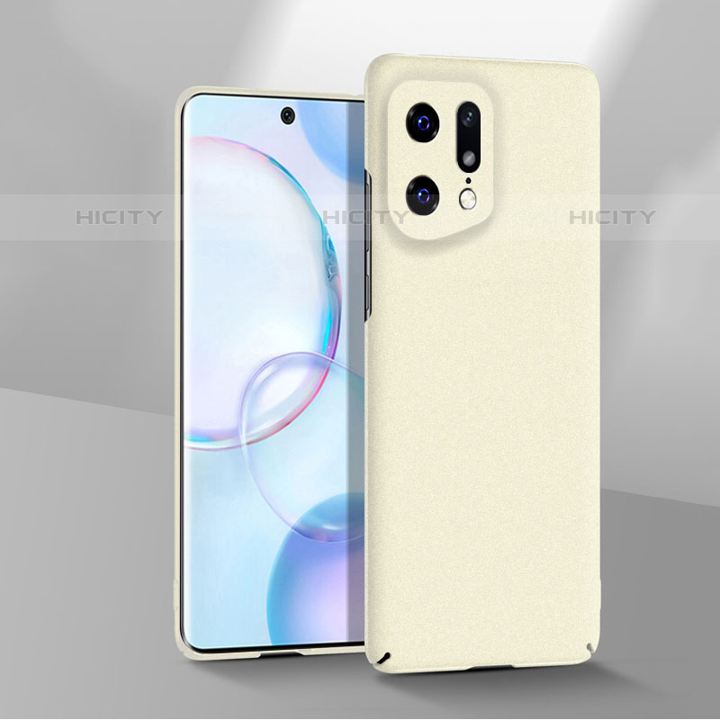 Coque Plastique Rigide Etui Housse Mat YK3 pour Oppo Find X5 Pro 5G Blanc Plus