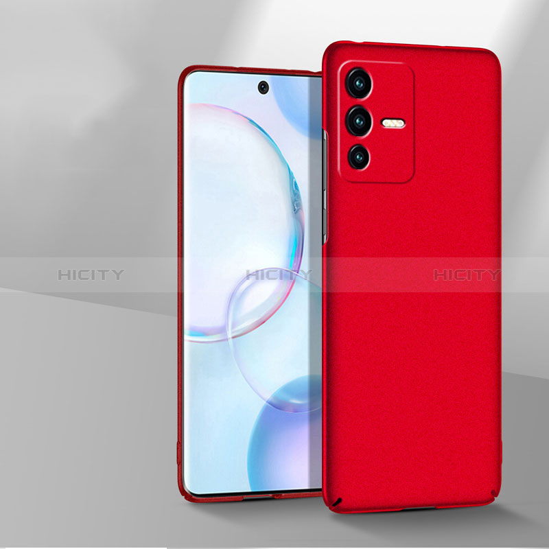 Coque Plastique Rigide Etui Housse Mat YK3 pour Vivo V23 Pro 5G Rouge Plus