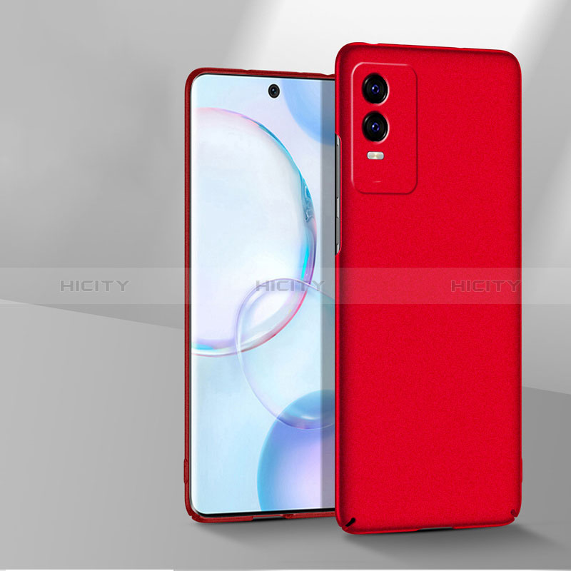 Coque Plastique Rigide Etui Housse Mat YK3 pour Vivo Y76s 5G Rouge Plus