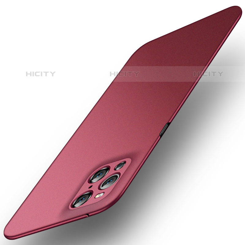 Coque Plastique Rigide Etui Housse Mat YK4 pour Oppo Find X3 Pro 5G Rouge Plus