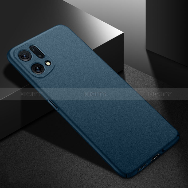 Coque Plastique Rigide Etui Housse Mat YK4 pour Oppo Find X5 5G Bleu Plus