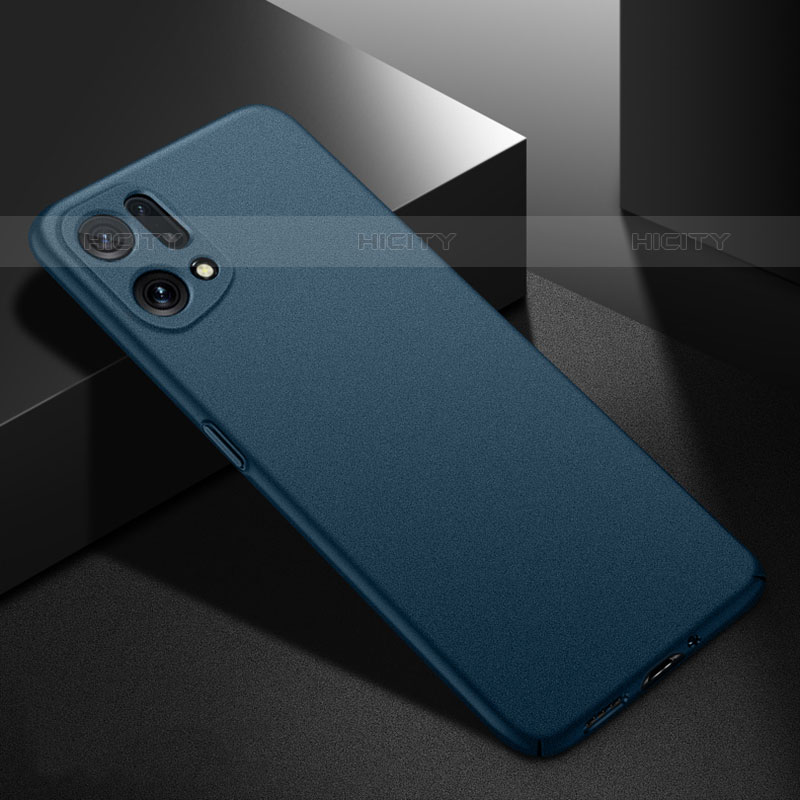 Coque Plastique Rigide Etui Housse Mat YK4 pour Oppo Find X5 Pro 5G Bleu Plus