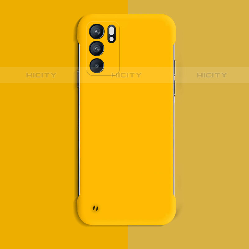 Coque Plastique Rigide Etui Housse Mat YK4 pour Oppo Reno6 5G Jaune Plus