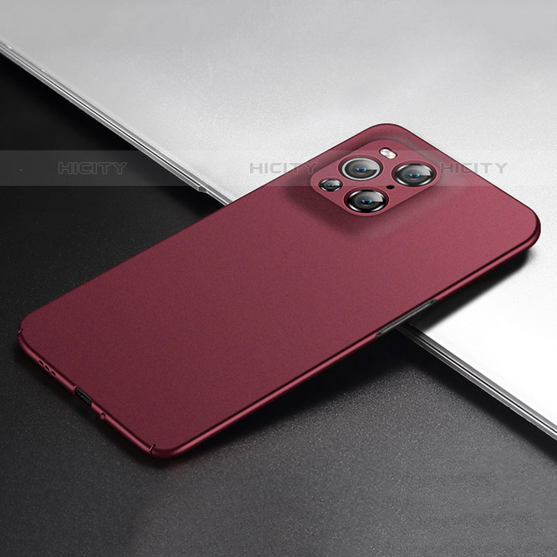 Coque Plastique Rigide Etui Housse Mat YK5 pour Oppo Find X3 Pro 5G Rouge Plus