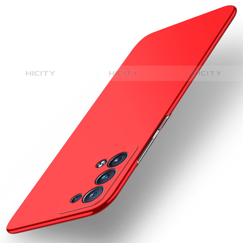 Coque Plastique Rigide Etui Housse Mat YK5 pour Oppo Reno6 Pro 5G Rouge Plus