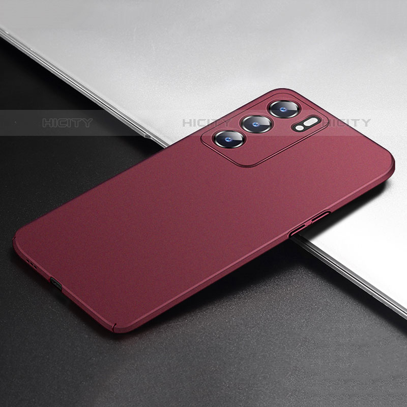 Coque Plastique Rigide Etui Housse Mat YK7 pour Oppo Reno6 5G Rouge Plus