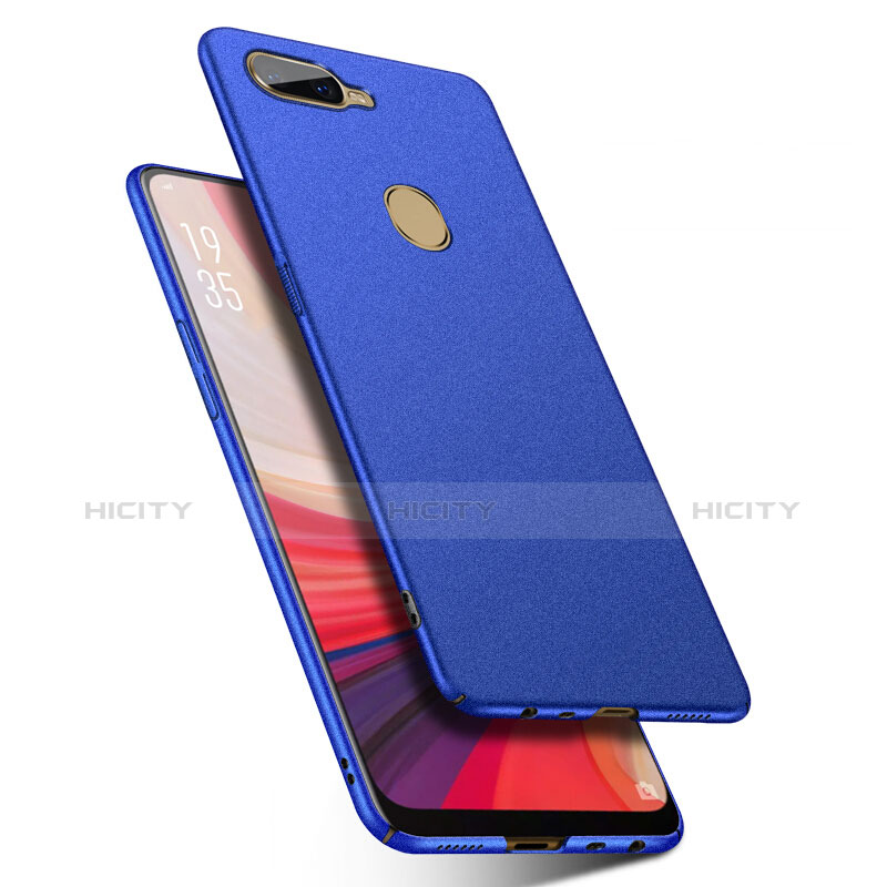 Coque Plastique Rigide Etui Housse Sables Mouvants pour Oppo A7 Bleu Plus