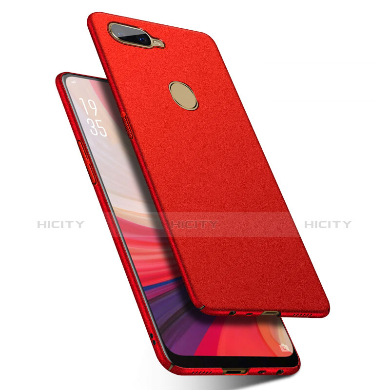 Coque Plastique Rigide Etui Housse Sables Mouvants pour Oppo A7 Rouge Plus