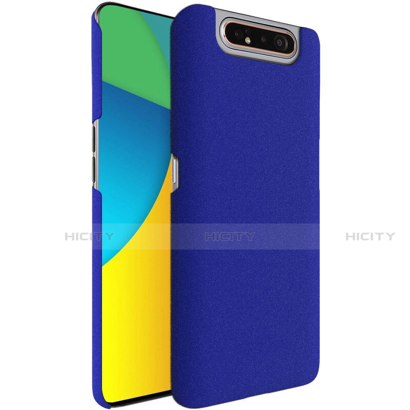 Coque Plastique Rigide Etui Housse Sables Mouvants pour Samsung Galaxy A80 Bleu Plus