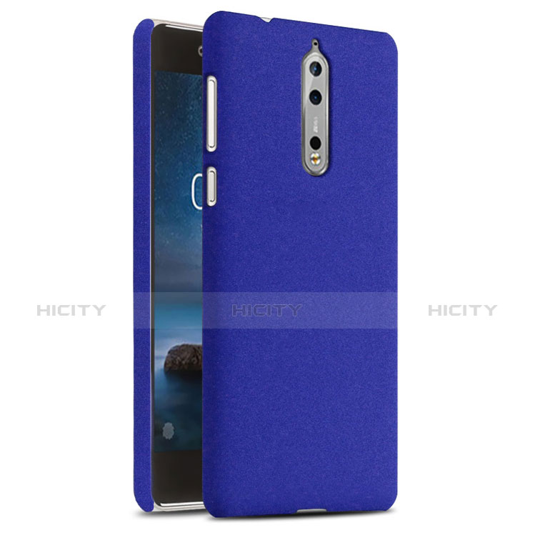 Coque Plastique Rigide Etui Sables Mouvants pour Nokia 8 Bleu Plus