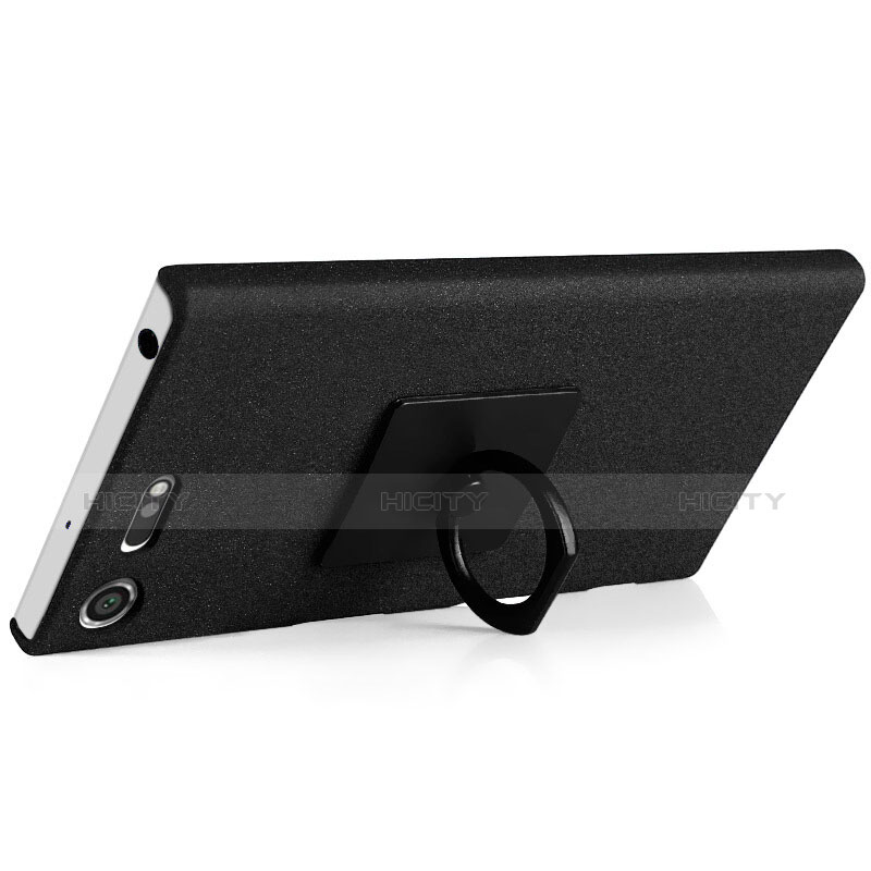 Coque Plastique Rigide Etui Sables Mouvants pour Sony Xperia XZ Premium Noir Plus