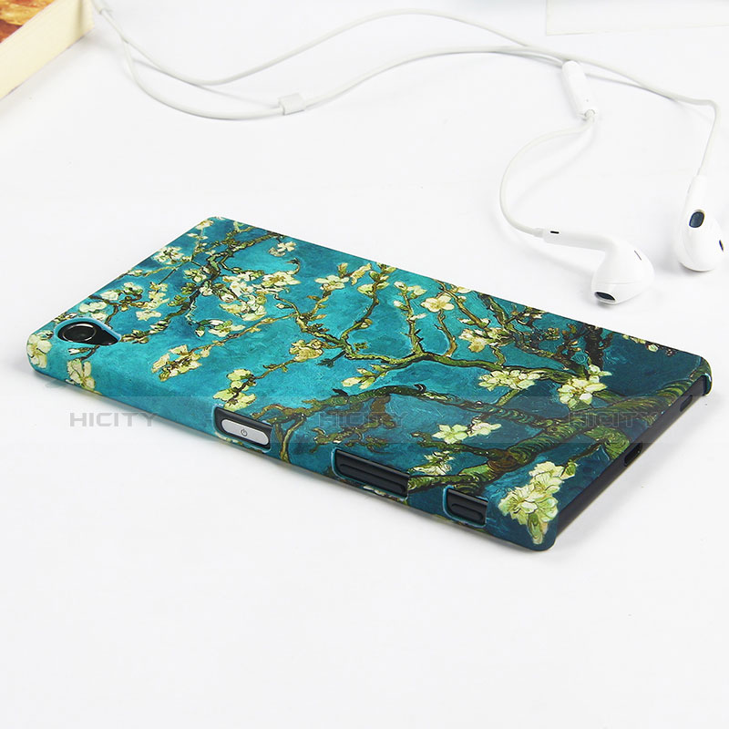 Coque Plastique Rigide Fleurs pour Sony Xperia Z5 Premium Vert Plus