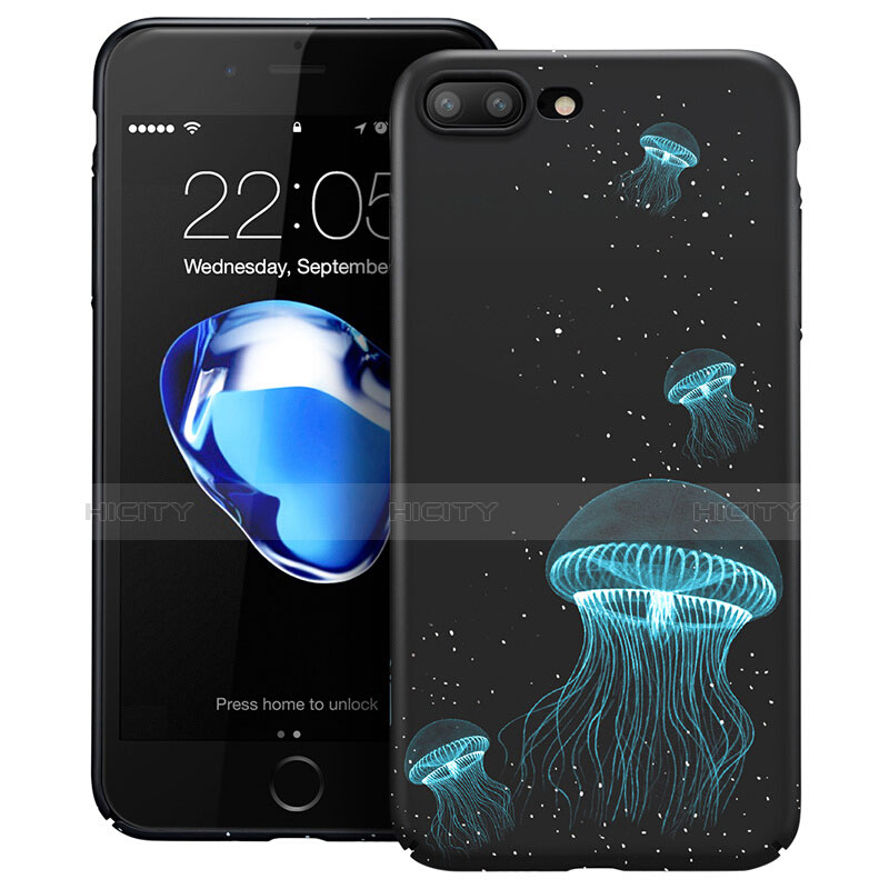 Coque Plastique Rigide Fluorescence pour Apple iPhone 7 Plus Noir Plus