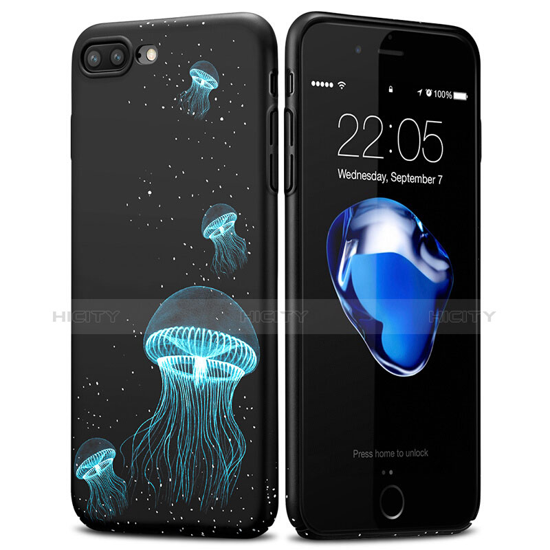 Coque Plastique Rigide Fluorescence pour Apple iPhone 7 Plus Noir Plus