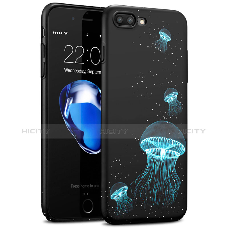 Coque Plastique Rigide Fluorescence pour Apple iPhone 7 Plus Noir Plus