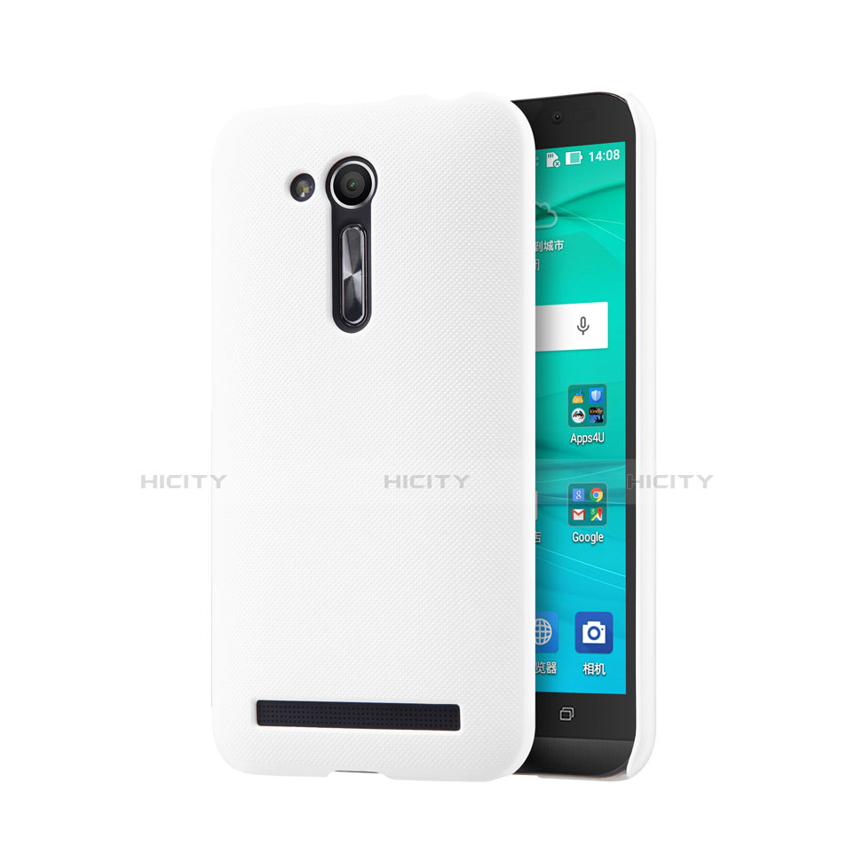 Coque Plastique Rigide Mailles Filet pour Asus Zenfone Go ZB452KG ZB551KL Blanc Plus