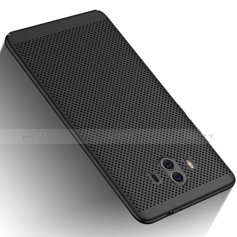 Coque Plastique Rigide Mailles Filet pour Huawei Mate 10 Noir Plus