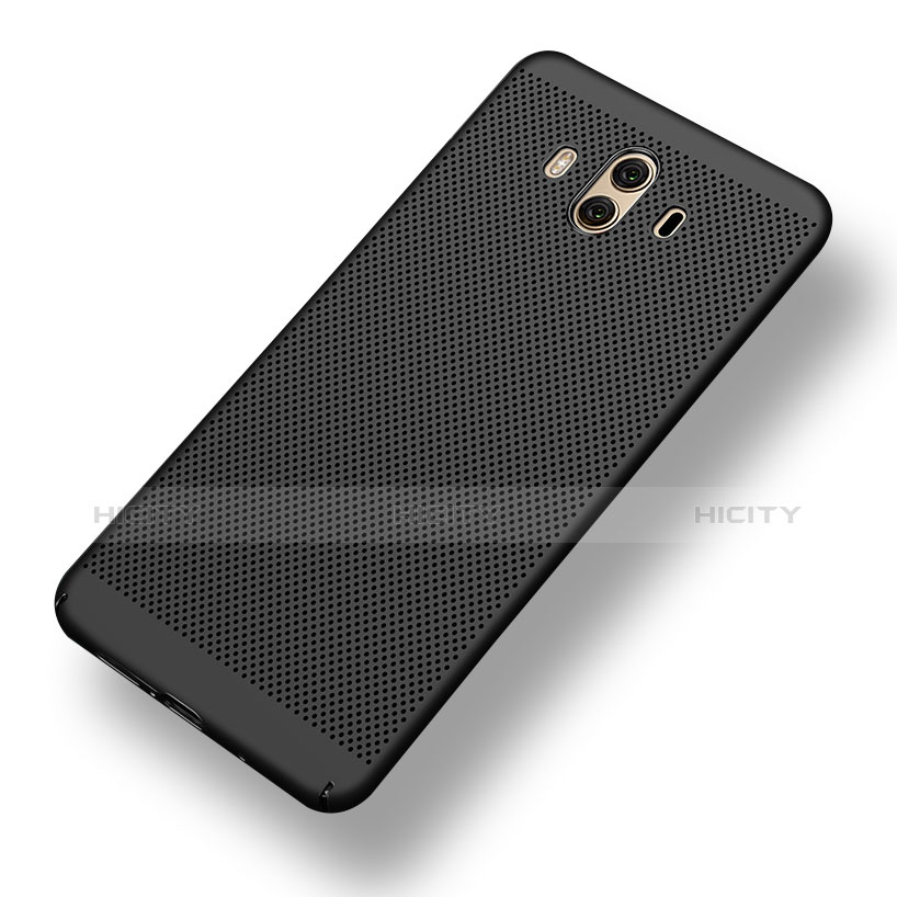 Coque Plastique Rigide Mailles Filet pour Huawei Mate 10 Noir Plus