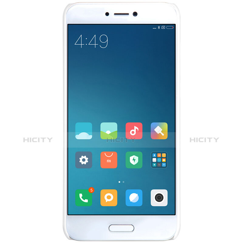 Coque Plastique Rigide Mailles Filet pour Xiaomi Mi 5C Blanc Plus