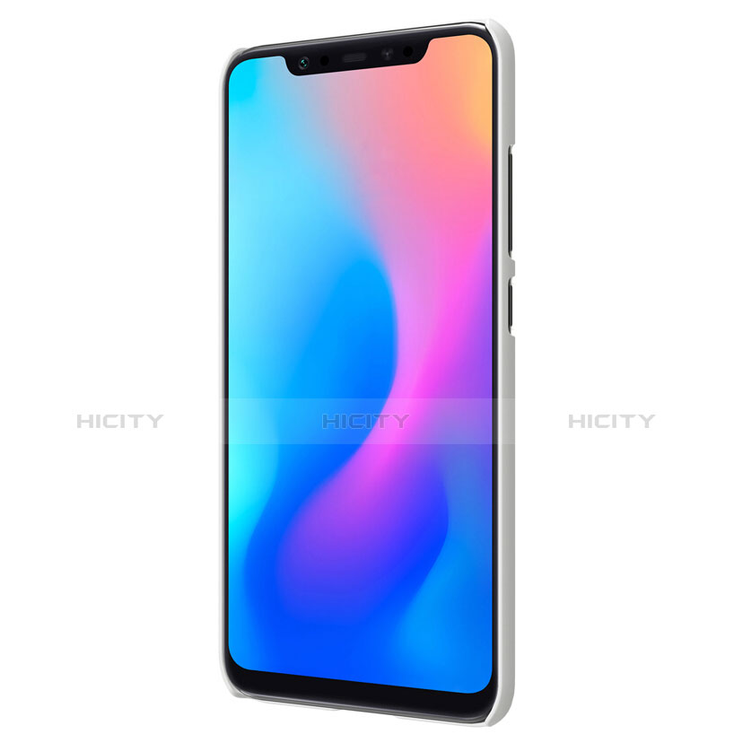 Coque Plastique Rigide Mailles Filet pour Xiaomi Mi 8 Blanc Plus