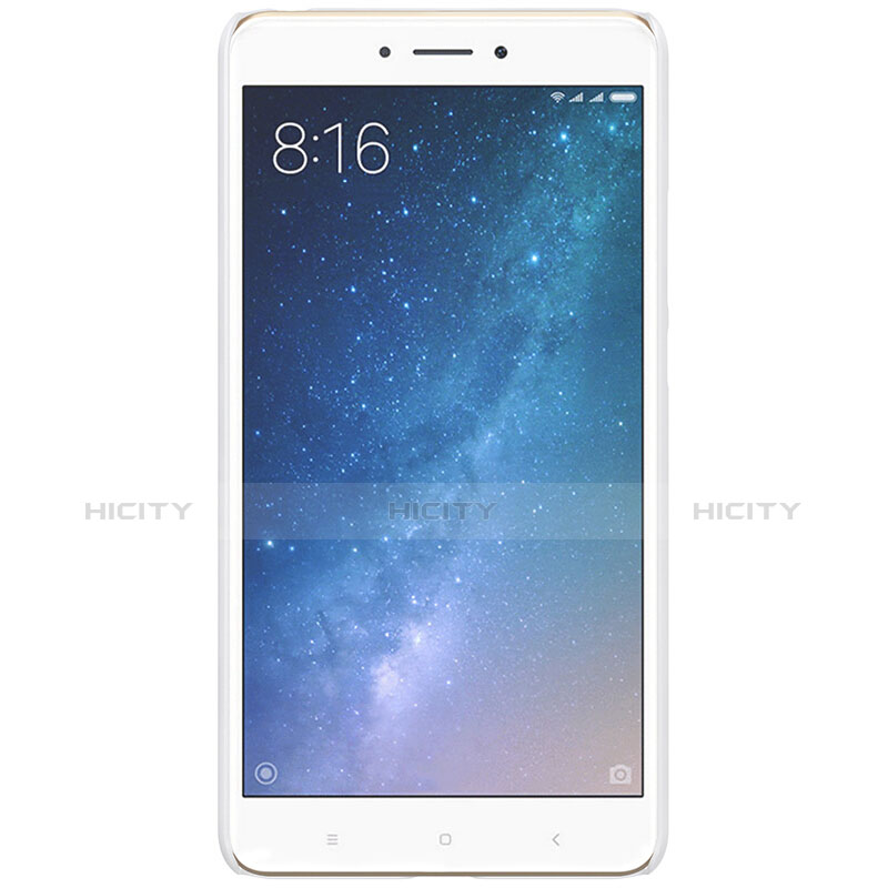 Coque Plastique Rigide Mailles Filet pour Xiaomi Mi Max 2 Blanc Plus