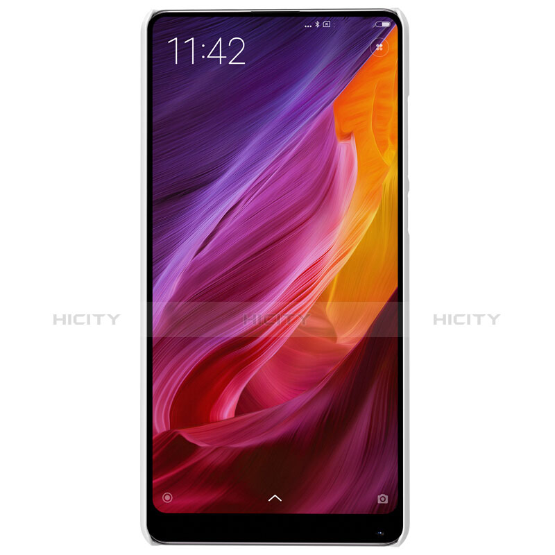 Coque Plastique Rigide Mailles Filet pour Xiaomi Mi Mix 2 Blanc Plus