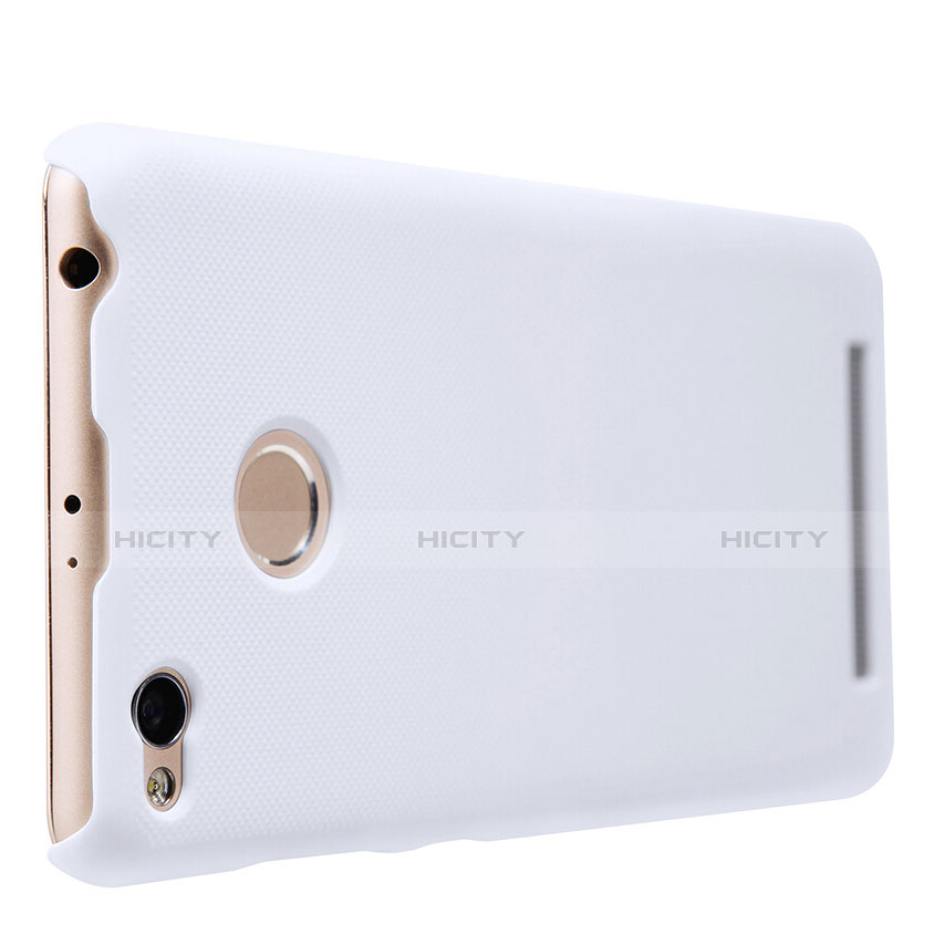 Coque Plastique Rigide Mailles Filet pour Xiaomi Redmi 3 Pro Blanc Plus