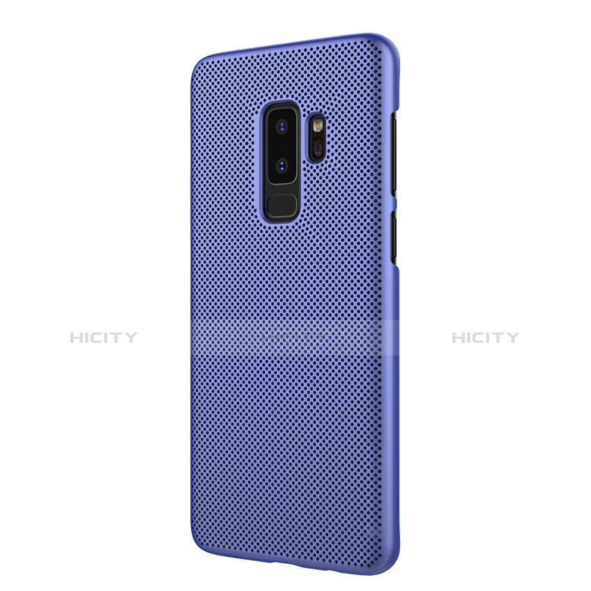 Coque Plastique Rigide Mailles Filet R01 pour Samsung Galaxy S9 Plus Bleu Plus