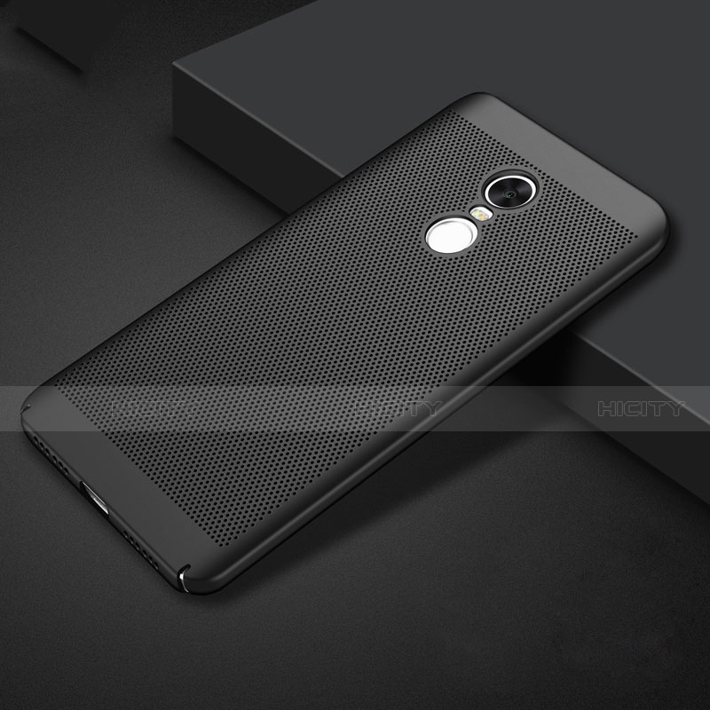 Coque Plastique Rigide Mailles Filet R01 pour Xiaomi Redmi Note 4X High Edition Noir Plus