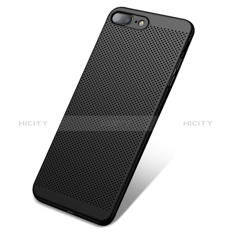 Coque Plastique Rigide Mailles Filet W01 pour Apple iPhone 8 Plus Noir Plus