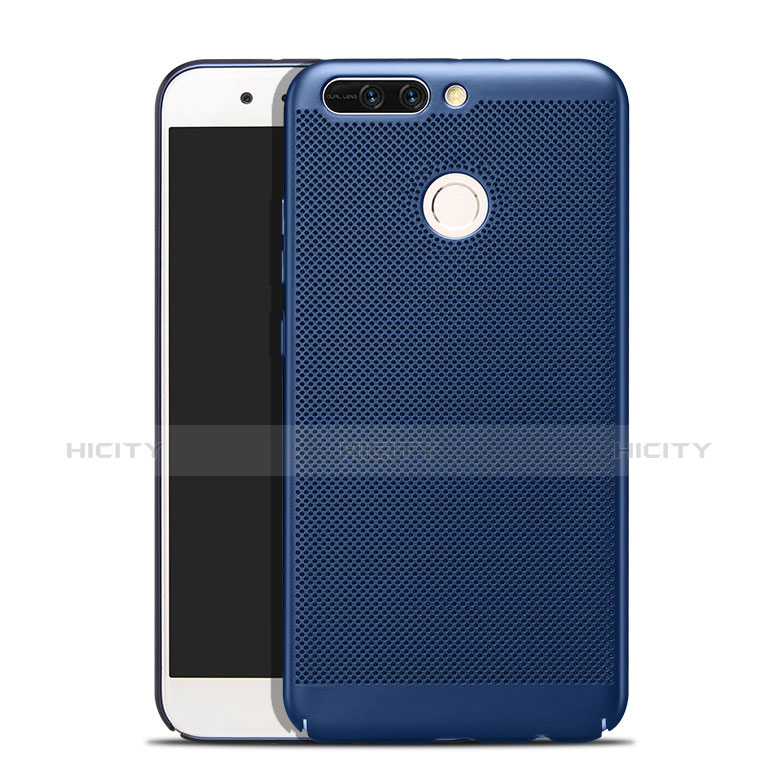 Coque Plastique Rigide Mailles Filet W01 pour Huawei Honor 8 Pro Bleu Plus