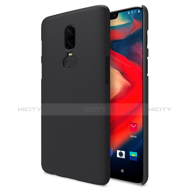 Coque Plastique Rigide Mailles Filet W01 pour OnePlus 6 Noir Plus