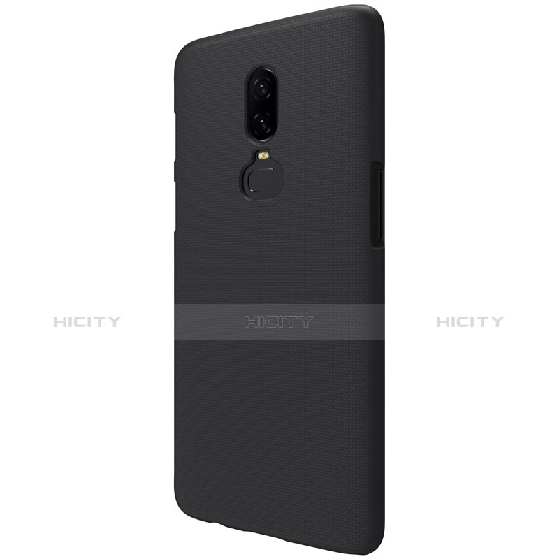 Coque Plastique Rigide Mailles Filet W01 pour OnePlus 6 Noir Plus