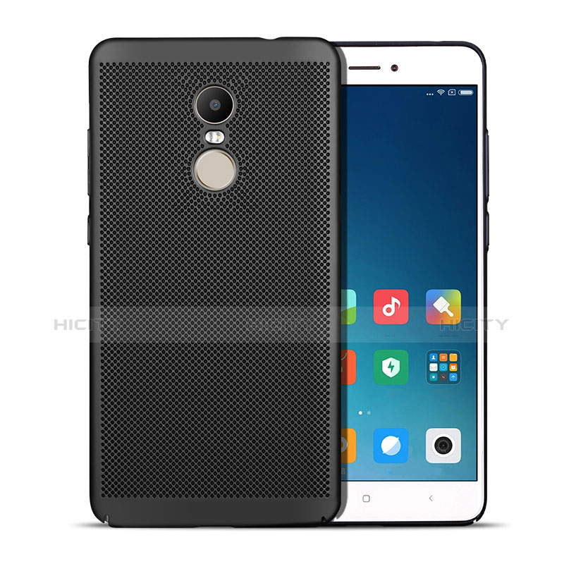 Coque Plastique Rigide Mailles Filet W01 pour Xiaomi Redmi Note 4 Standard Edition Noir Plus