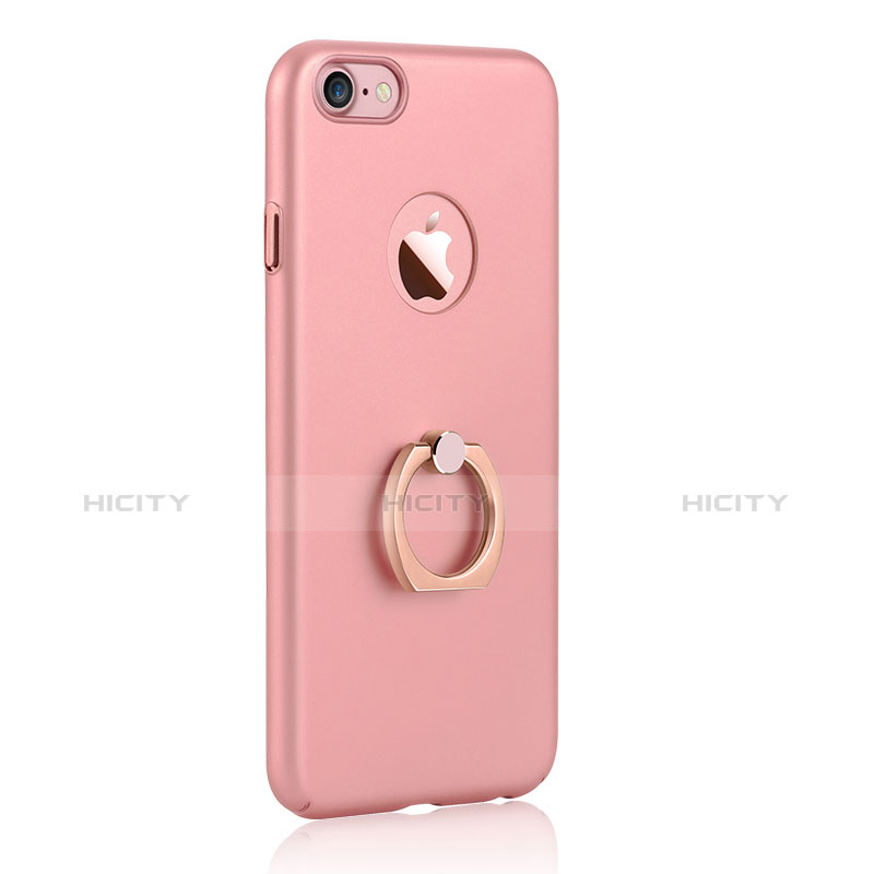 Coque Plastique Rigide Mat avec Support Bague Anneau A01 pour Apple iPhone 7 Rose Plus