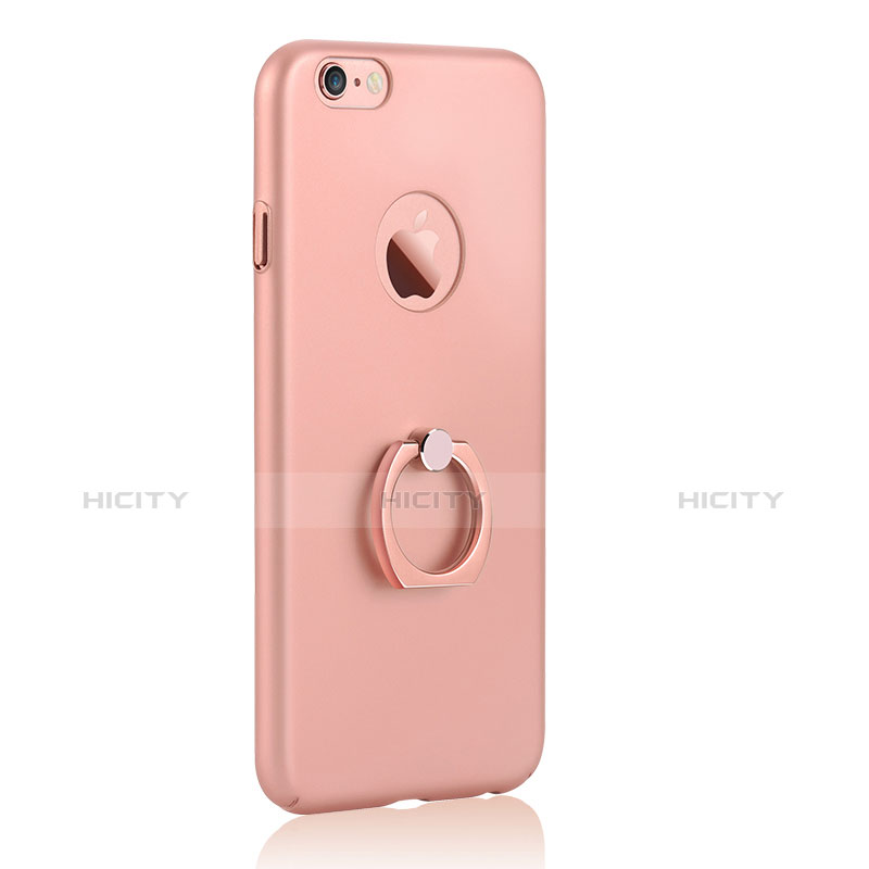 Coque Plastique Rigide Mat avec Support Bague Anneau A02 pour Apple iPhone 6 Rose Plus