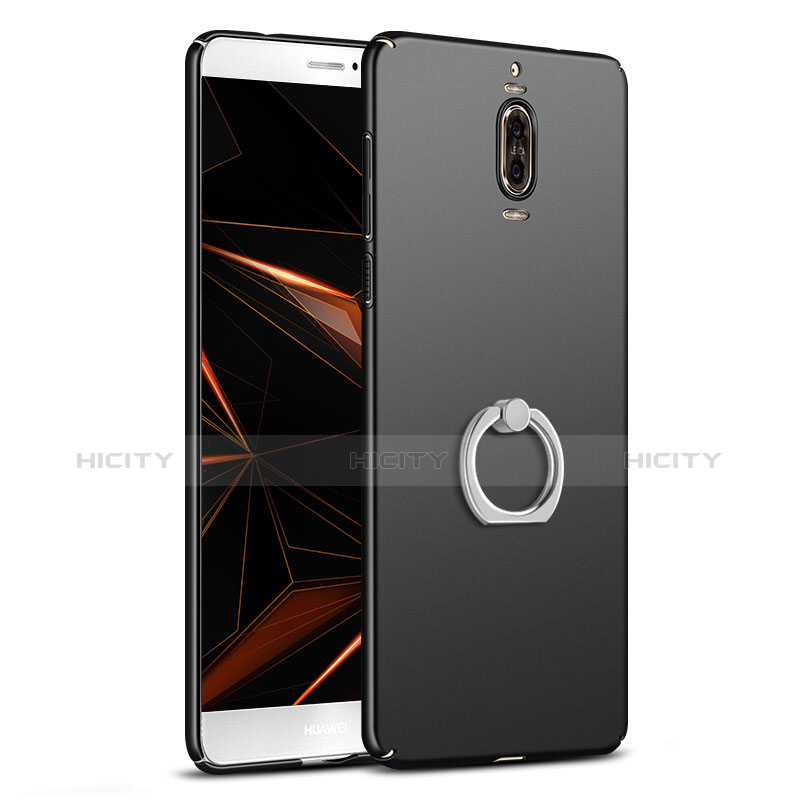 Coque Plastique Rigide Mat avec Support Bague Anneau A02 pour Huawei Mate 9 Pro Noir Plus