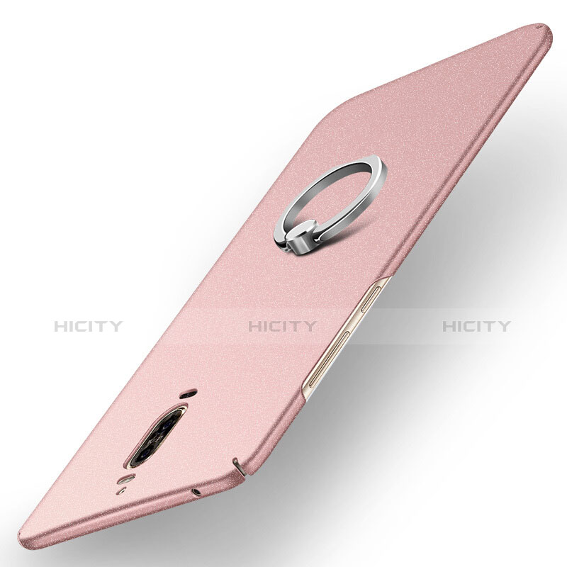 Coque Plastique Rigide Mat avec Support Bague Anneau A02 pour Huawei Mate 9 Pro Or Rose Plus