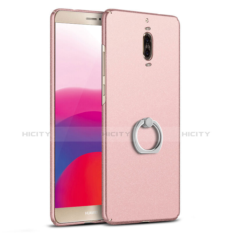 Coque Plastique Rigide Mat avec Support Bague Anneau A02 pour Huawei Mate 9 Pro Or Rose Plus