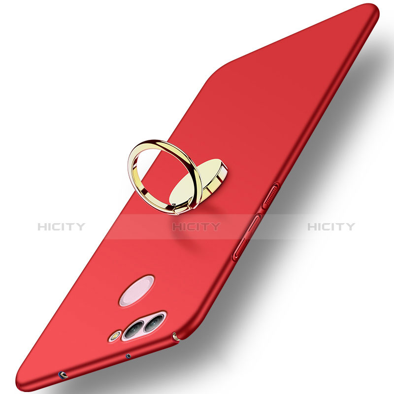 Coque Plastique Rigide Mat avec Support Bague Anneau A02 pour Huawei Nova 2 Rouge Plus