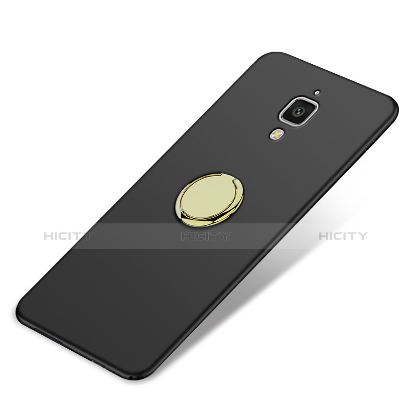 Coque Plastique Rigide Mat avec Support Bague Anneau A02 pour Xiaomi Mi 4 Noir Plus