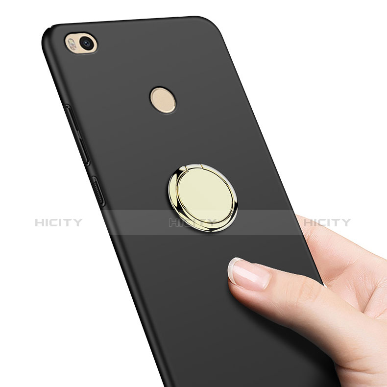 Coque Plastique Rigide Mat avec Support Bague Anneau A02 pour Xiaomi Mi Max 2 Noir Plus