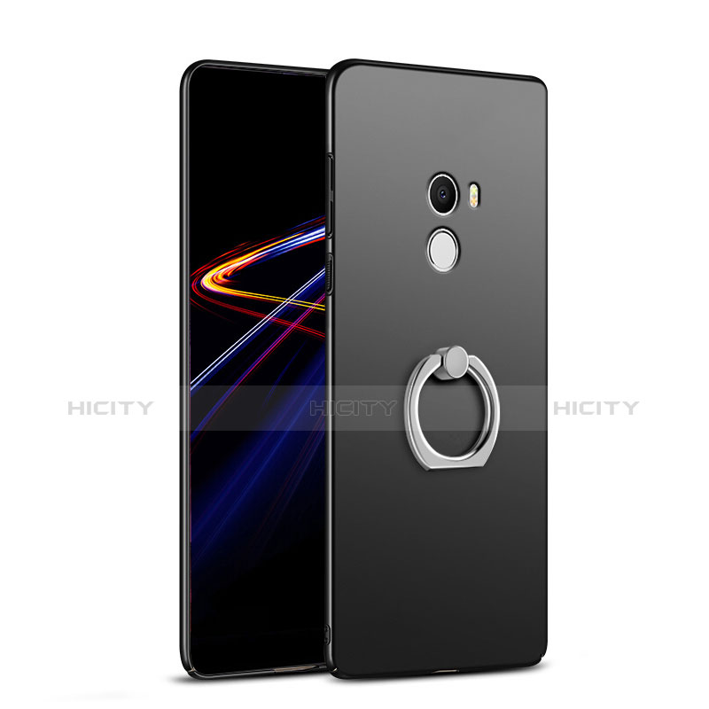 Coque Plastique Rigide Mat avec Support Bague Anneau A02 pour Xiaomi Mi Mix Noir Plus