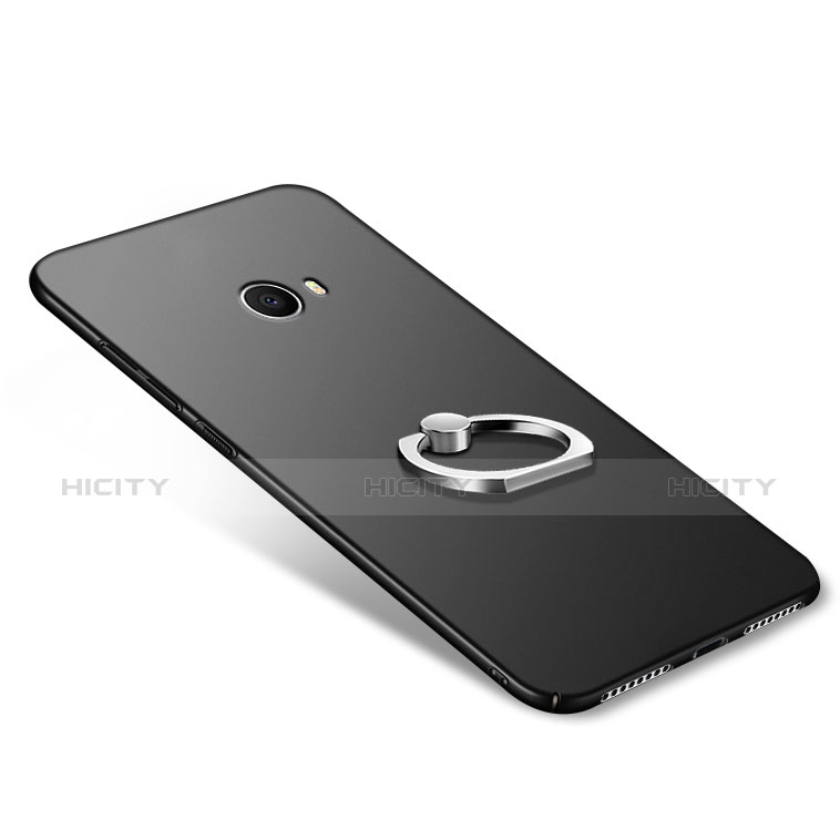 Coque Plastique Rigide Mat avec Support Bague Anneau A02 pour Xiaomi Mi Note 2 Special Edition Noir Plus