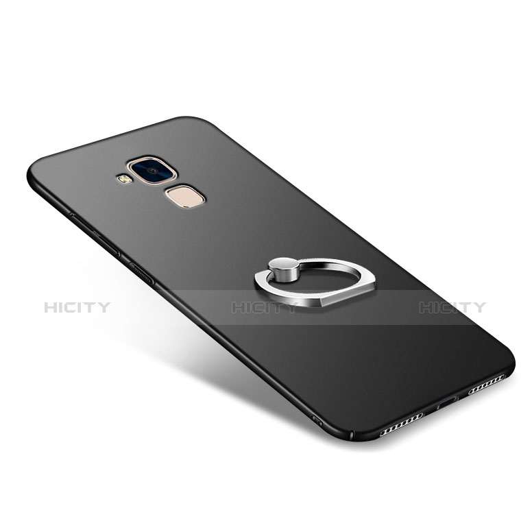 Coque Plastique Rigide Mat avec Support Bague Anneau A03 pour Huawei GT3 Noir Plus