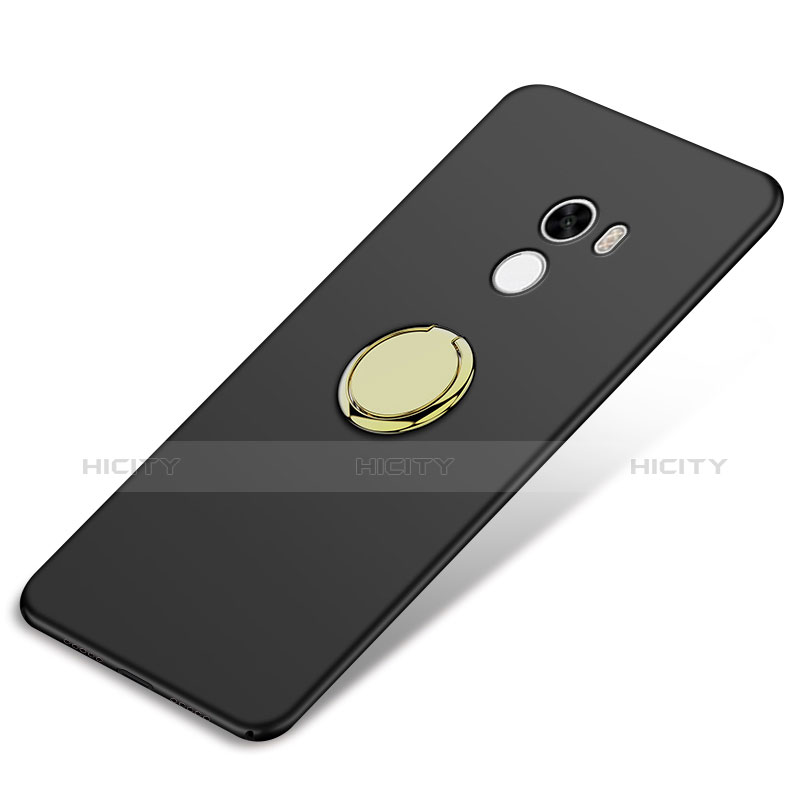 Coque Plastique Rigide Mat avec Support Bague Anneau A03 pour Xiaomi Mi Mix Noir Plus