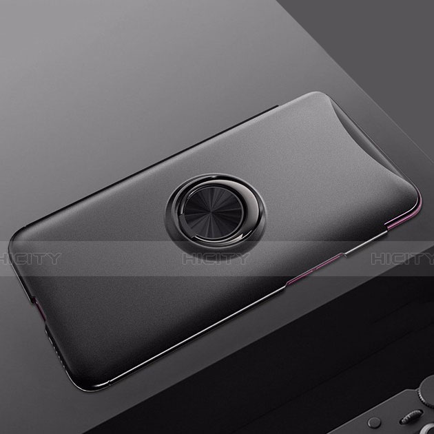 Coque Plastique Rigide Mat avec Support Bague Anneau Aimante Magnetique pour Oppo Find X Super Flash Edition Noir Plus